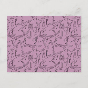 Yoga poses pattern   Yoga seamless pattern 36 Postcard