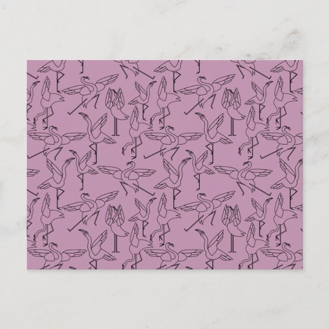Yoga poses pattern | Yoga seamless pattern 36 Postcard (Front)