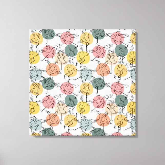 Yoga poses pattern | Yoga seamless pattern 37 Canvas Print (Front)