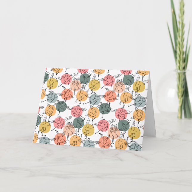 Yoga poses pattern | Yoga seamless pattern 37 Card (Front)