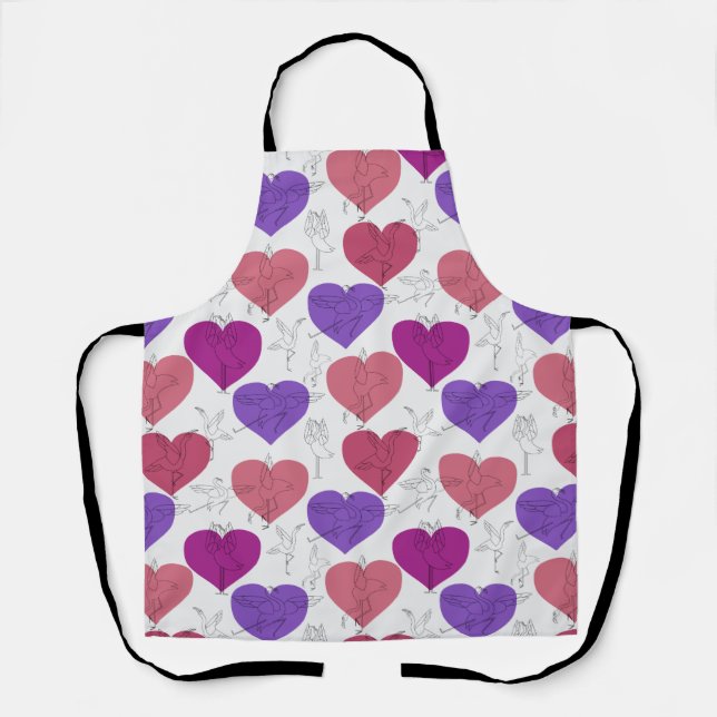Yoga poses pattern | Yoga seamless pattern 3 Apron (Front)