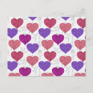 Yoga poses pattern Yoga seamless pattern 3 Postcard