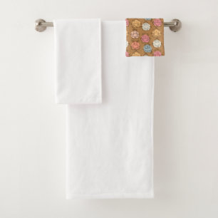 Yoga poses pattern Yoga seamless pattern 43 Bath Towel Set