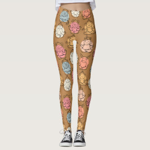 Yoga poses pattern   Yoga seamless pattern 43 Leggings