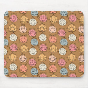 Yoga poses pattern   Yoga seamless pattern 43 Mouse Pad