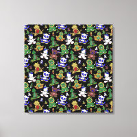 Yoga poses pattern | Yoga seamless pattern 45