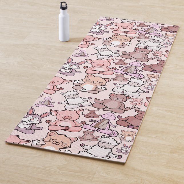 Yoga poses pattern | Yoga seamless pattern 48 Mat (In Situ)