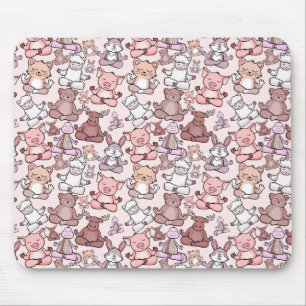 Yoga poses pattern   Yoga seamless pattern 48 Mouse Pad