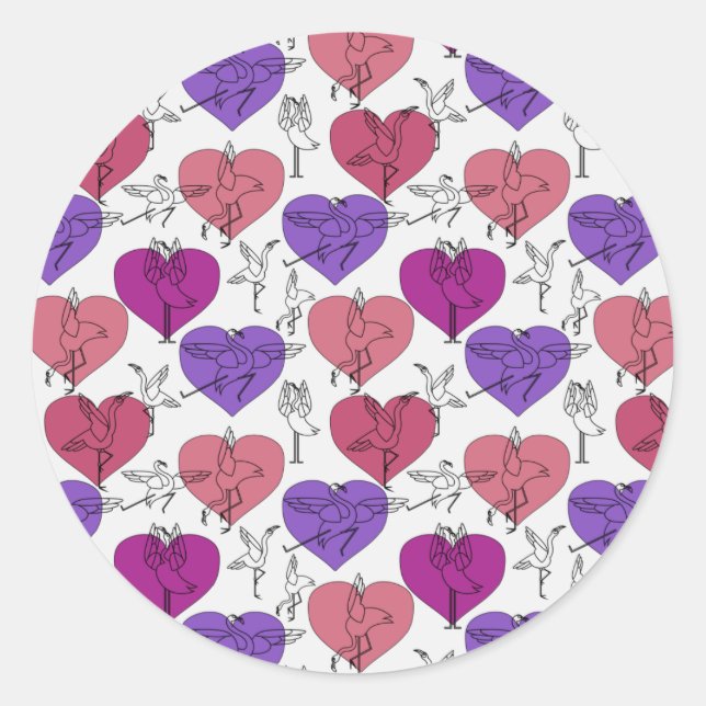 Yoga poses pattern | Yoga seamless pattern 4 Classic Round Sticker (Front)