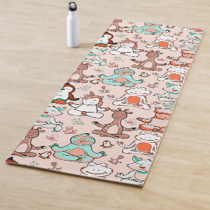 Yoga poses pattern   Yoga seamless pattern 51 Yoga Mat