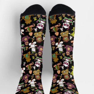 Yoga poses pattern   Yoga seamless pattern 57 Post Socks