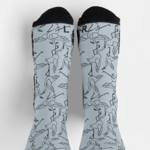 Yoga poses pattern Yoga seamless pattern 5 Paper Socks