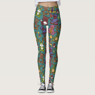 Yoga poses pattern Yoga seamless pattern 65 Leggings