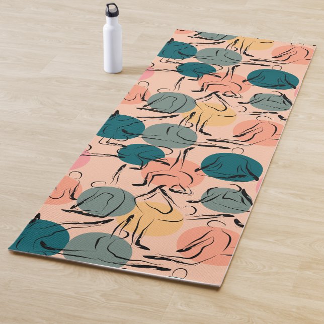 Yoga poses pattern | Yoga seamless pattern 6 Mat (In Situ)