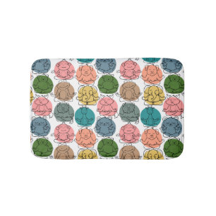 Yoga poses pattern Yoga seamless pattern 9 Bath Mat