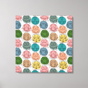 Yoga poses pattern   Yoga seamless pattern 9 Canvas Print