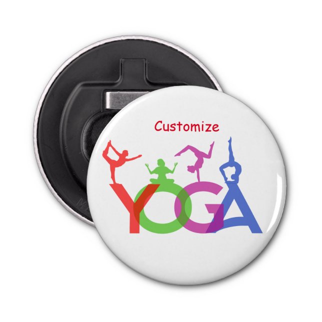 Yoga Poses Silhouettes Thunder_Cove  Bottle Opener (Front)