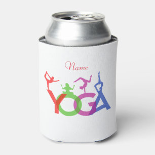 Yoga Poses Silhouettes Thunder_Cove Can Cooler