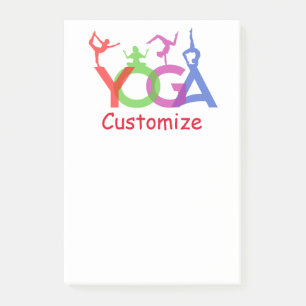 Yoga Poses Silhouettes Thunder_Cove Post-it Notes