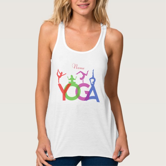 Yoga Poses Silhouettes Thunder_Cove Singlet (Front)