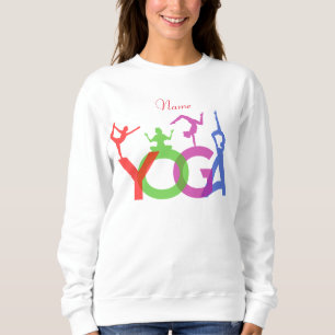 Yoga Poses Silhouettes Thunder_Cove  Sweatshirt