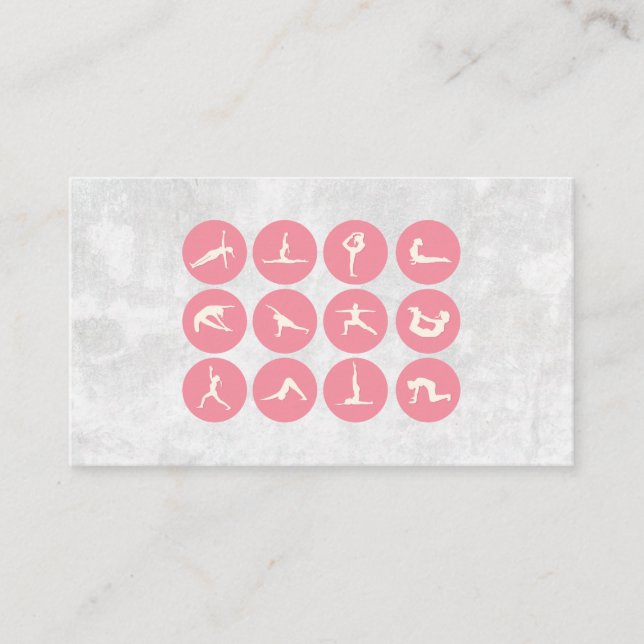 Yoga Poses | Stretching Flexibility Business Card (Front)