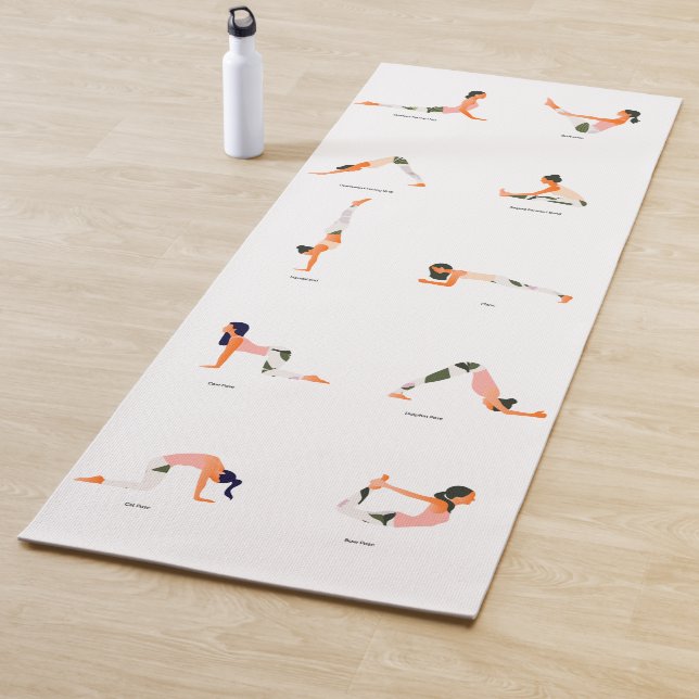 Yoga Poses Themed Yoga Mat (In Situ)