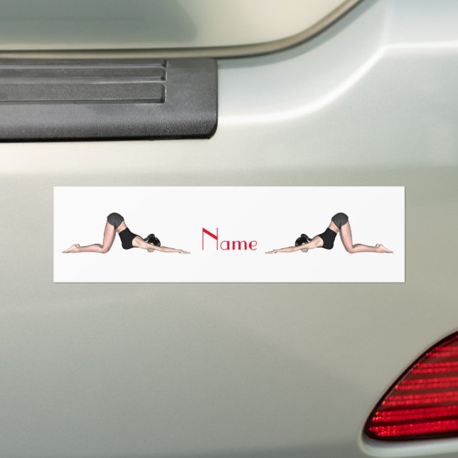Yoga Poses Thunder_Cove Bumper Sticker (On Car)