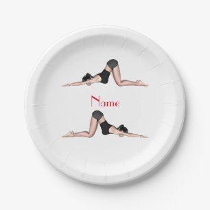 Yoga Poses Thunder_Cove Paper Plate