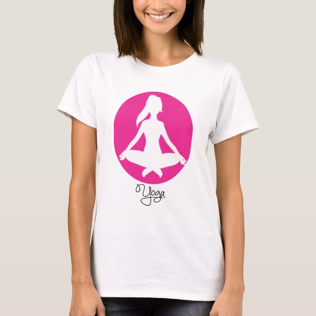 Yoga Position T-Shirts Female Silhouette (Front)