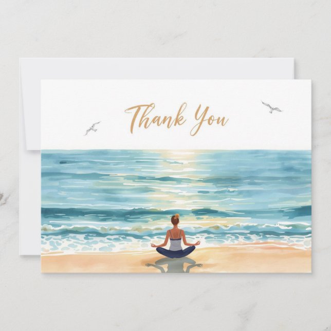 Yoga Position Thank You Card (Front)