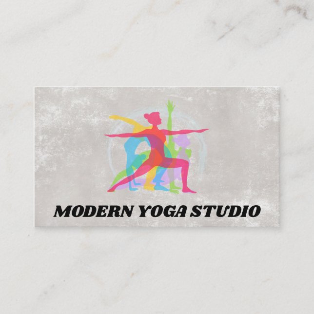 Yoga Positions | Health Fitness Business Card (Front)