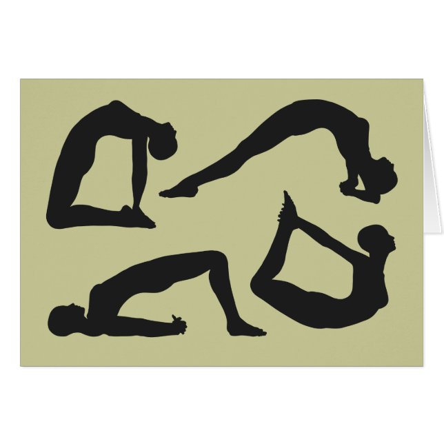 Yoga Positions Silhouettes (Front Horizontal)