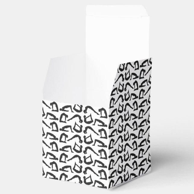 Yoga Positions Silhouettes Favour Box (Opened)