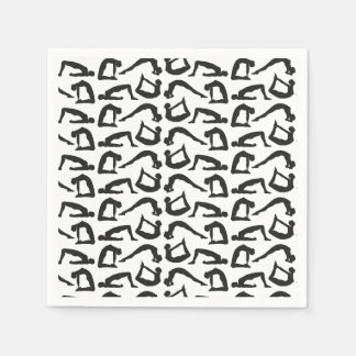 Yoga Positions Silhouettes Napkin