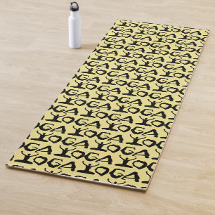 Yoga Positions Tiled Pattern Yoga Mat