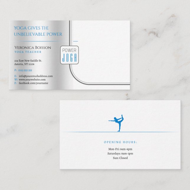 Yoga | Professional Teacher Business Card (Front/Back)