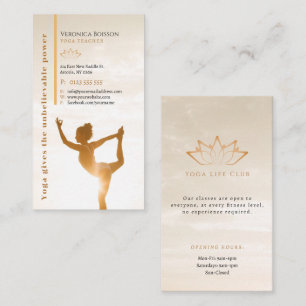 Yoga   Professional Teacher Business Card