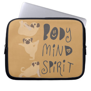 Yoga Pugs Laptop Sleeve