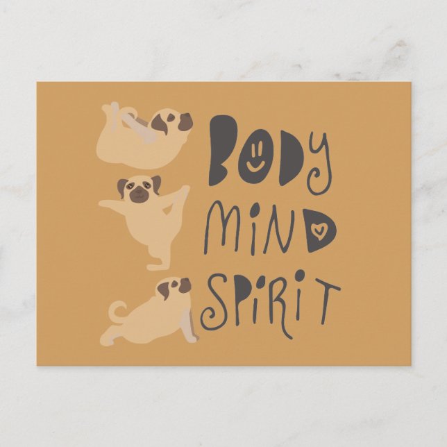 Yoga Pugs Postcard (Front)