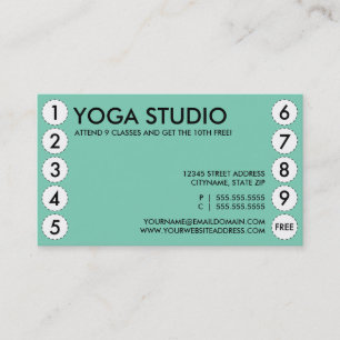 yoga punch card