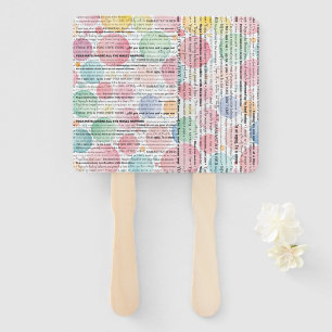 Yoga Puns & Funny Yoga Quotes with pastel circles Hand Fan