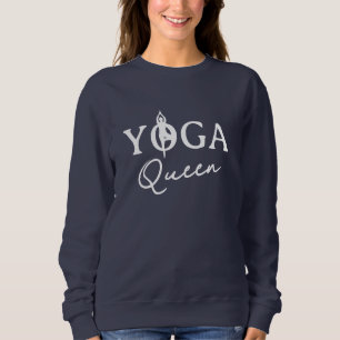 Yoga Queen blue sweatshirt with pose silhouette