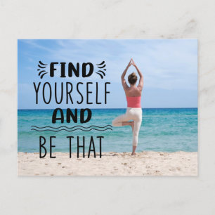 Yoga Quotes your own custom yoga photo Postcard