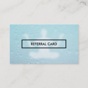 yoga referral steamed glass card