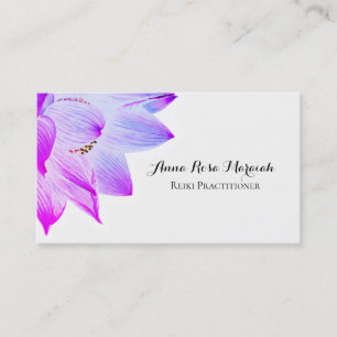 *~* Yoga Reiki Energy Healing Light Filled Lotus Business Card