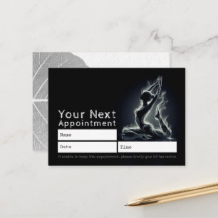 Yoga Reiki Instructor One-Legged King Pigeon Pose Appointment Card