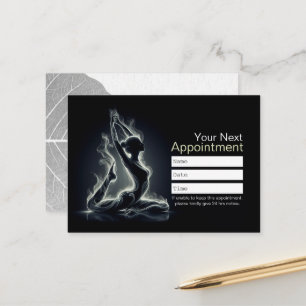Yoga Reiki Instructor One-Legged King Pigeon Pose Appointment Card