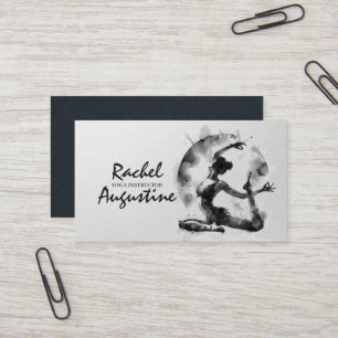 Yoga Reiki Instructor One-Legged King Pigeon Pose Business Card