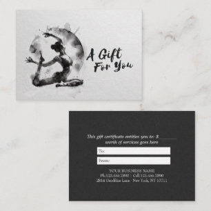 Yoga Reiki Instructor One-Legged King Pigeon Pose Discount Card